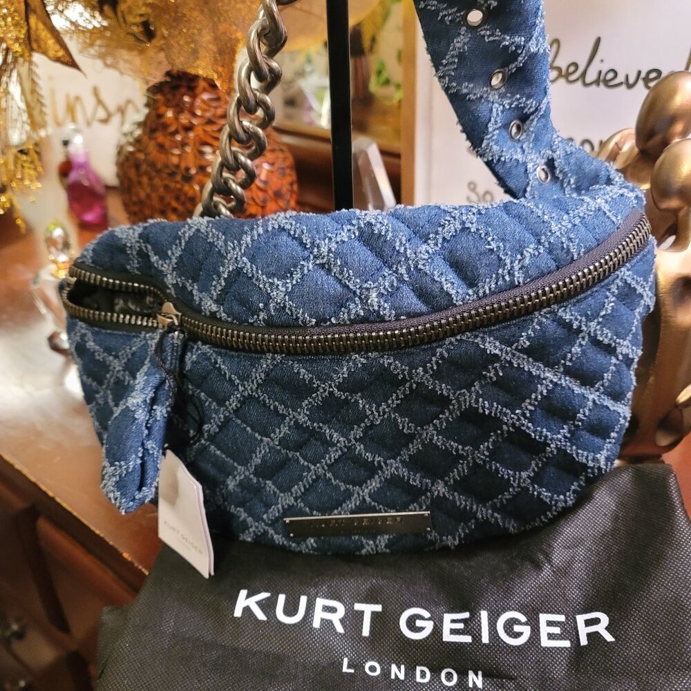 Kurt Geiger denim belt bag